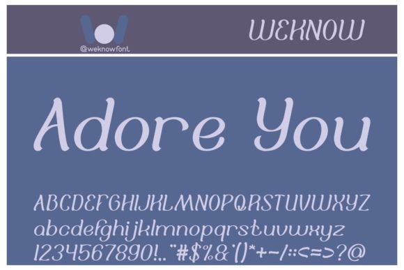 Adore You: A Whimsical Display Font for Digital Experiences