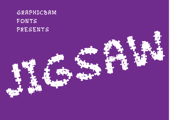 Jigsaw Display Font for Playful Craft Projects