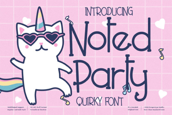 Noted Party: The Whimsical Display Font for Handmade Brands