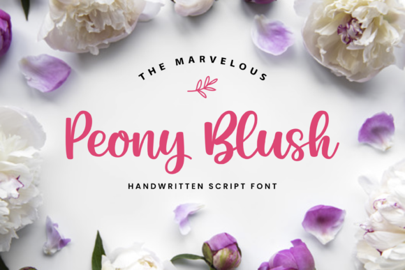 Peony Blush: A Sweet Script Handwritten Font for Romantic Branding