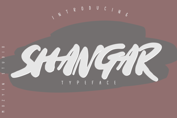 Shangar: The Urban Brushed Display Font for Bold Creations