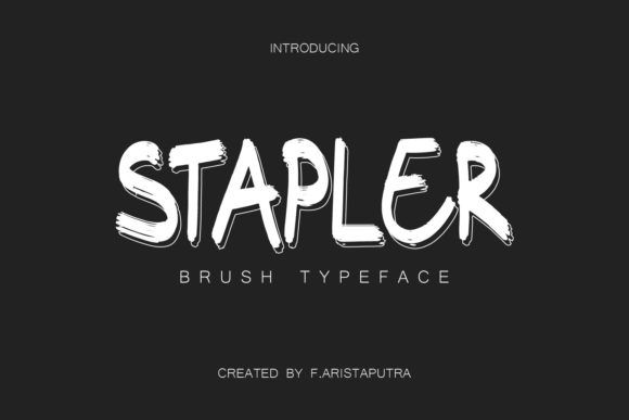 Stapler: A Brushed Display Font for Readable Editorial Design
